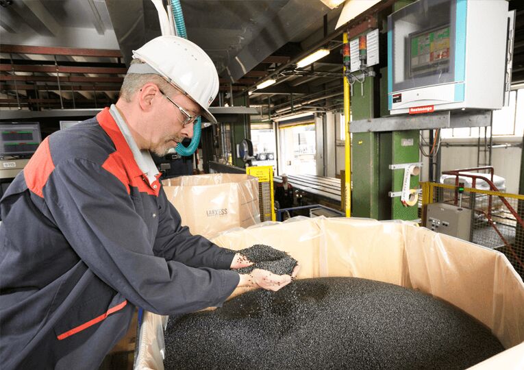 High-tech plastics are usually delivered to customers as pellets.